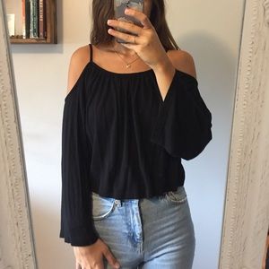 Off the Shoulder Flowy Shirt